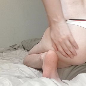 femboy white g string striptease