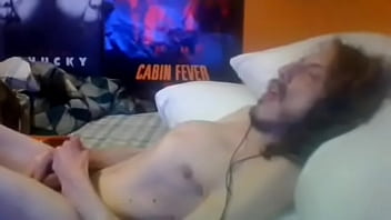 Gay disabled guy jerking off on camera