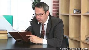 Nasty Russian Teen Fucks Older Teacher and Sucks Older Cock