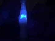 Dark room| dildo light| using hands| cumming quietly| housemate next room