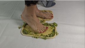 I trample the fruit with my feet. Lick them