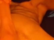 Humping pillow and showing my dick