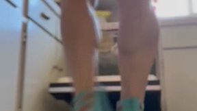 Reach Challenge Kitchen Orange Mini Blue High Heels