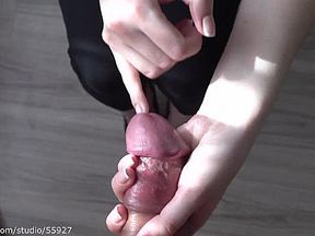 Finger play with peehole / finger in urethra handjob
