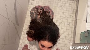 arabelle raphael delivers a sensual blowjob in the shower