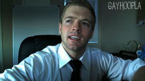 Sean Holmes Blushes Deeply While Masturbating Intensely