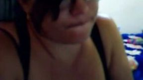 Curvy and busty Spanish teasing me while we chat on Skype