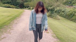 Asian beauty &amp; ginger babe unleashing wild, uncensored dreams outdoors; she squirts like a fountain!