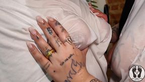 hot secretary gone wild wet white t shirt in hot lingerie
