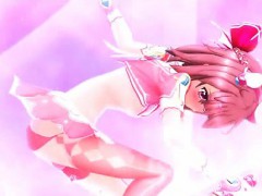 3D hentai shemale cutie self masturbating