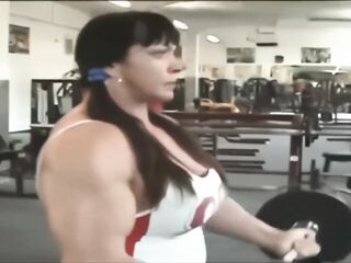 Jana linke giant biceps lifting enormous