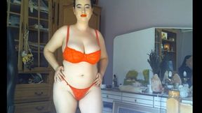 Stripping off sexy underwear to full nude, and shaving off all of my pussy hair to totally bald.