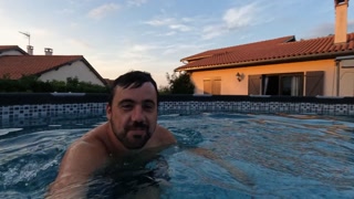 He suddenly takes my bikini off to fuck me in the swimming pool