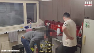 I Convince This Handsome Straight Married Plumber to Try His First Blowjob by a Man and He Let's Me