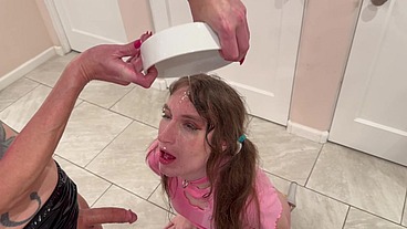 Trans Ria Bentley Makes Dolly Rotten Snort Cum and Drink Her Piss