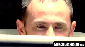 MuscleJockBound.com - Submissive gay's intense prostate stimulation and edging with a