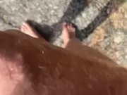 Nude beach and wanking