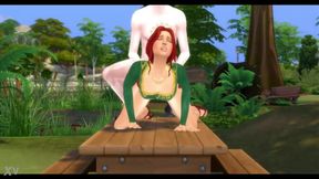 Princess Fiona banged by colossal cock in swamp