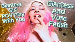 Giantess Girl POV Play With You And Vore