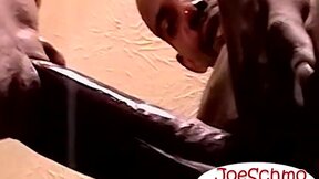 Black dude drops by to get some throat and feed me his cum