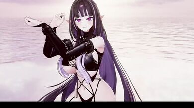 MMD Cute Strip Dance Vtuber Hentai ELF Gushing Choked