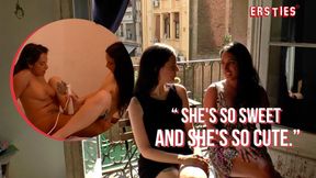 Two sexy German girls masturbate in the shower before scissoring in bed