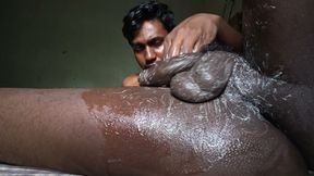 Fingering and stretching my asshole, balls play, jerking and cumming like always (creamy cum)
