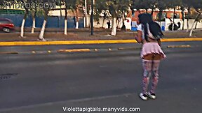 Mexican Sissys Flaunting Miniskirts & Beauty in Public Anal Lesbian Plug Session