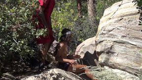 chole wright giving up that chocolate pussy to shaundam during a hiking trip