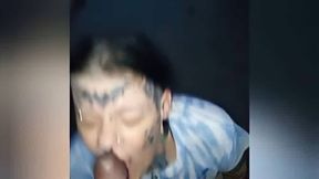 Tattooed Vampire Feeds on Cum