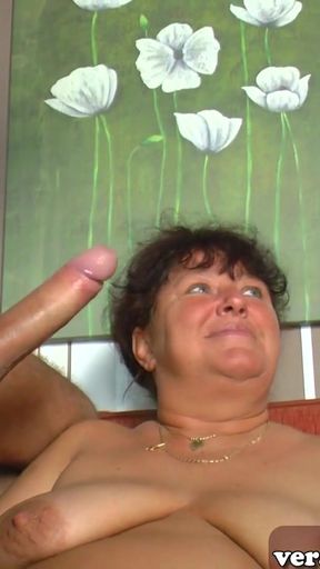 Memorable moment from "German ugly housewife tries a threesome"