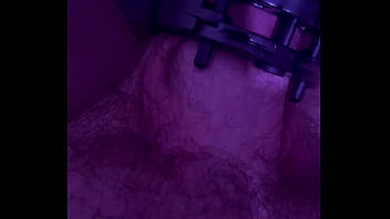 Throbbing Cock Trapped in Chasity Cage