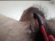 Hairy Japanese uncircumcised penis Masturbating with VR device and anal orgasm contractions Part2