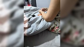 Step Son Unleashes His 9 Inch Dildo As Mom Sucks Orange