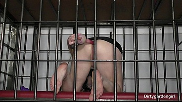Dirtygardengirl - Horny Bitch Anal in Cage