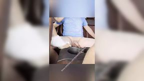 Hottie gets dominated by huge cock&#x1F346; in backseat while hubby drives