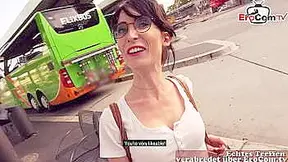 Black-haired Girl Lets A Stranger Fuck Her Properly In Public