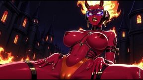 hot demon in fire sexy pose (ai animation)
