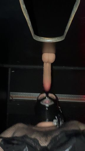 Sloppy Deepthroat Dildo Fat Sissy Pig Gagging Hard