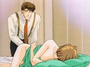 Gay hentai twink gets his dick sucked till he blows his load