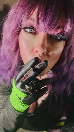 A British Tart Smokes A Cigarette Along To Music - Tina Snua Smoking For You Darlings! Happy New Year!