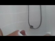Soapy Jerking Dick In Shower (Slow Cumshot) Video #1