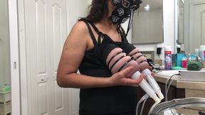 Hucow Machine Milked in Black Tied Tits Cam C