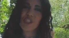 Hot brunette with tattoo gets her pussy fucked hard with guys big prick