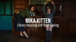 Library Beasting and Thigh Caning