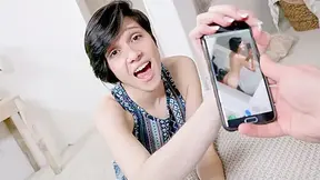 Wrong Number! Horny Stepdaughter Sends Her Nudies By Mistake And Makes Him Cum With Cadey Mercury And Stepdad