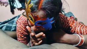 Even After Fucking on the Night of Holi, I Gave a Blowjob to My Husband by Sucking His Penis