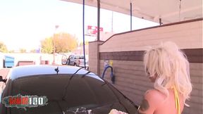 Skinny blondie MILF Brooke Haven gets fucked hard by Tommy Gunn after car wash