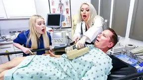 Medical emergency turns into a freaky fucking situation when the patient wakes up extra horny