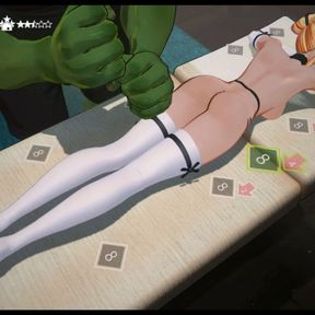 Orc Massage 3D Hentai game Ep.2 Naughty blonde elf lady